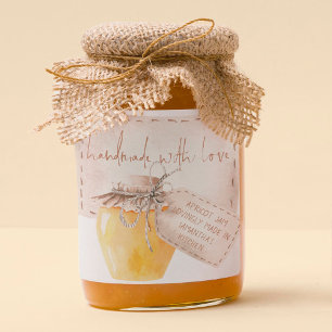 Étiquette Confiture d'Abricot Faite Maison avec Am