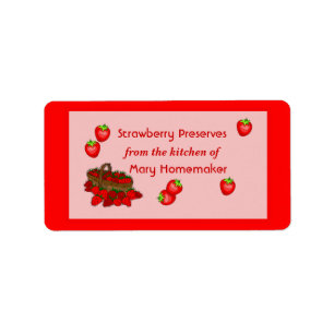 Étiquette Confiture de fraises ou confitures de fraises Étiq
