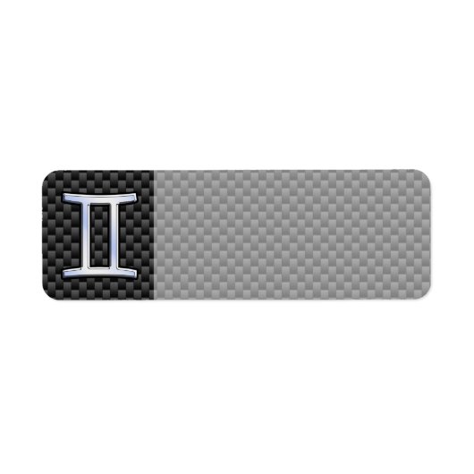 Étiquette Connexion Zodiac Gemini au charbon de bois Impress (Devant)