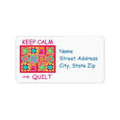 Étiquette Conserver le calme et la surface composée à plusie (Devant)