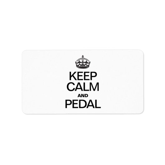 ÉTIQUETTE CONSERVEZ LE CALME ET LA PÉDALE (Devant)