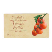 Étiquette Consommation de tomate (Devant)