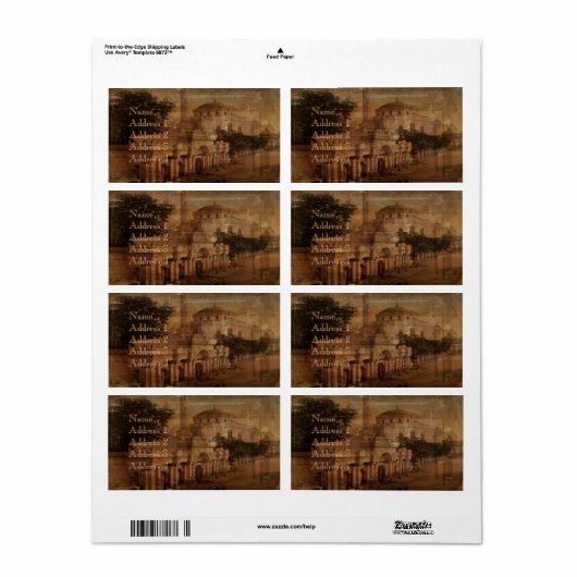 Étiquette Constantinople (Feuille entière)