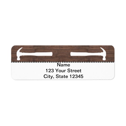 Étiquette Construction de marteaux et de clous (Devant)