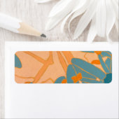 Étiquette Contemporary Leaf Design in Peach (En situation)