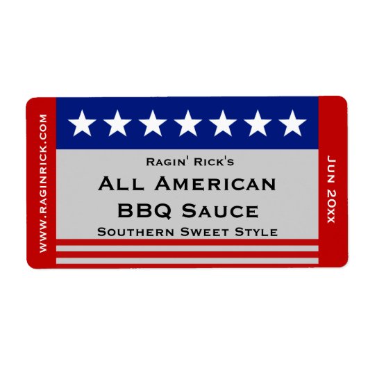 Étiquette Conteneur alimentaire de toutes les étoiles et ray (Devant)