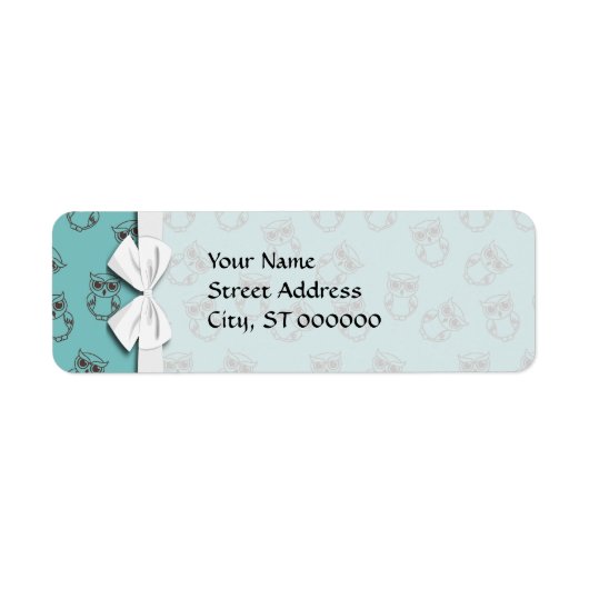 Étiquette contours de choux mignons sur bleu (Devant)