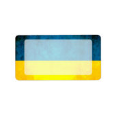 Étiquette Contraste coloré UkrainienDrapeau (Devant)