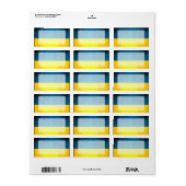 Étiquette Contraste coloré UkrainienDrapeau (Feuille entière)