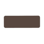 Étiquette Contre un mur Brown élégant (Devant)