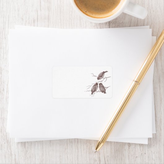 Étiquette Conversation de trois petits oiseaux doux (En situation)