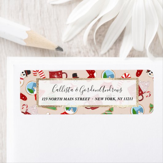 Étiquette Cookie Illustration Pattern (En situation)