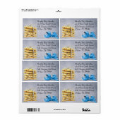 Étiquette Cookies au Chocolat et Expédition Ruban Bleu (Feuille entière)