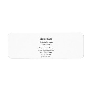Étiquette cookies au chocolat maison faits avec amour ajoute