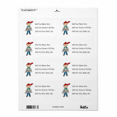 Étiquette Cookies de cuisson Figure Stick (Feuille entière)