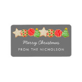 ÉTIQUETTE COOKIES DE NOËL (Devant)