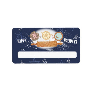 Étiquette Cookies de Noël de la cuisine d'autocollant cadeau
