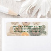 Étiquette Cookies de vacances Vert Noël Adresse de retour (En situation)