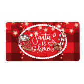 Étiquette Cookies et cacao Noël Père Noël (Devant)