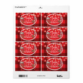 Étiquette Cookies et cacao Noël Père Noël (Feuille entière)