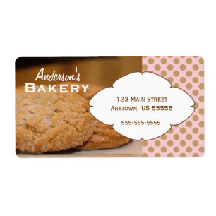 Étiquette Cookies frais cuits au four Photo Boulangerie Stic