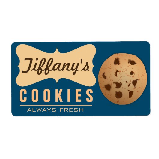 Étiquette Cookies Naturels | Faits Maison | Gourmet | Faits (Devant)