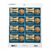 Étiquette Cookies Naturels | Faits Maison | Gourmet | Faits (Feuille entière)