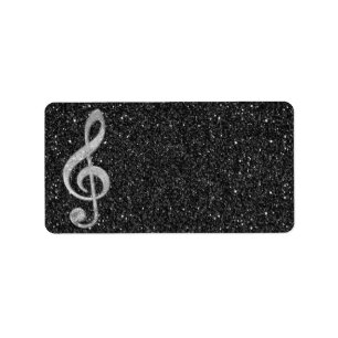 Étiquette Cool argent parties scintillant effet brillant tre