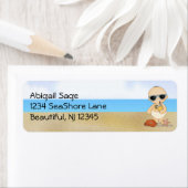 Étiquette Cool Beach Baby Boy Adresse (En situation)