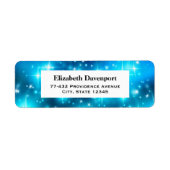 Étiquette Cool Bleu Éclairage Espace Abstrait (Devant)