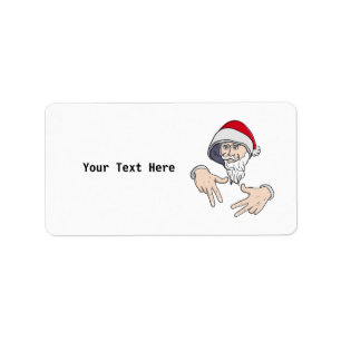 Étiquette Cool Gangsta Hip hop Rap de la main Père Noël