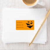 Étiquette Cool mignon chauves chauves-souris Black Flying Ha (En situation)