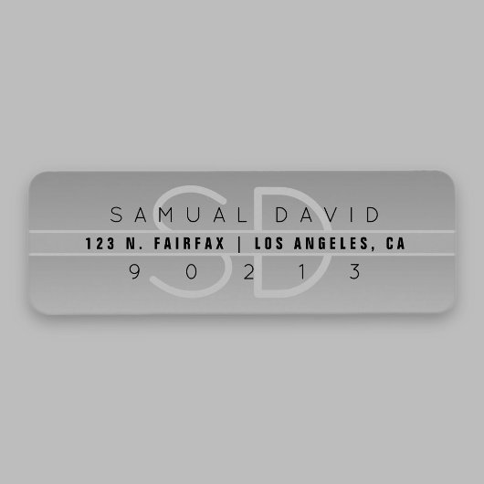 Étiquette Cool Modern Return Adresse