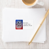 Étiquette Cool Rustic Lone Star Pop Art Imprimer (En situation)