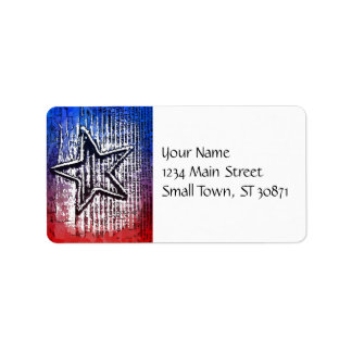 Étiquette Cool Rustic Lone Star Pop Art Imprimer