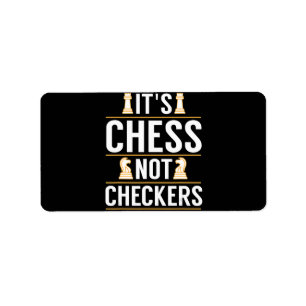 Étiquette cool ses échecs pas checkers chèques joueurs cadea