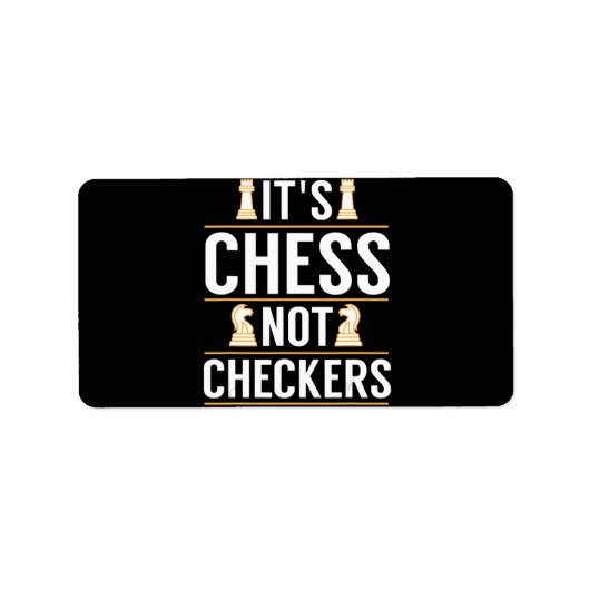 Étiquette cool ses échecs pas checkers chèques joueurs cadea (Devant)