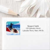 Étiquette Cool Summer Labradors Paining Retourner l'adresse (En situation)