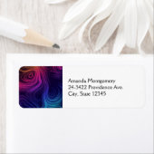 Étiquette Cool super Abstrait des tourbillons et cercles (En situation)