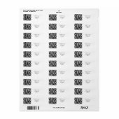 Étiquette Cool Zèbre texture du modèle (Feuille entière)