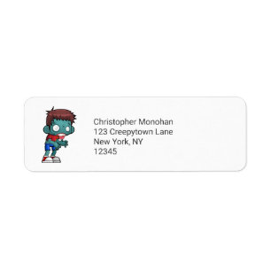 Étiquette Cool Zombie Guy à la recherche de cerveaux