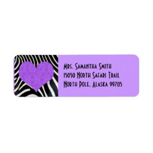 Étiquette Copie Purple Heart - adresse faite sur commande de