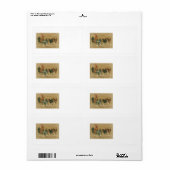 Étiquette Coq Hen Jetant Oeuf de Pâques (Feuille entière)