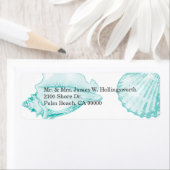 Étiquette Coquillages Aqua Design (En situation)