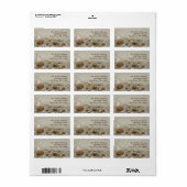 Étiquette Coquillages de plage et thème de la côte de sable (Feuille entière)