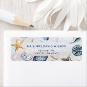 Étiquette Coquillages Rustiques Océan Mer Eté Plage Mariage (En situation)