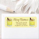 Étiquette Coquito Puerto Rican Eggnog Drink Merry Christmas<br><div class="desc">Design features an original illustration of a mug of coquito, a Puerto Rican eggnog drink with rum, coconut and cinnamon that is traditionally served during the Christmas holiday season in Puerto Rico. This design is also available on other products. Lots of additional food prints are also available from this shop....</div>