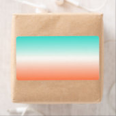 Étiquette Corail Blanc Turquoise Ombre (En situation)