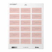 Étiquette Corail clair & gris Adresse de retour monogrammée (Feuille entière)