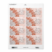Étiquette Corail et récif blanc (Feuille entière)